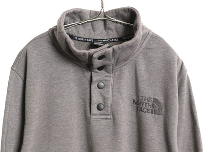 ノースフェイス ハイネック スウェット メンズ XL / アウトドア スナップ トレーナー プルオーバー ワンポイント 裏起毛 大きいサイズ 薄手