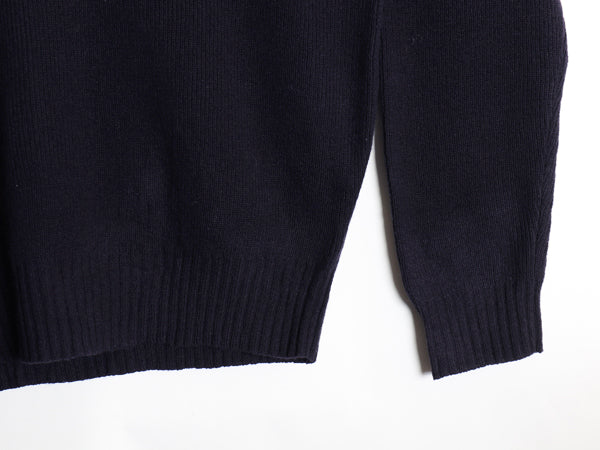 90s ポロ ラルフローレン ニット セーター メンズ XL オールド ラム ウール ワンポイント ポニー 刺繍 Vネック チルデン 無地 大きいサイズ