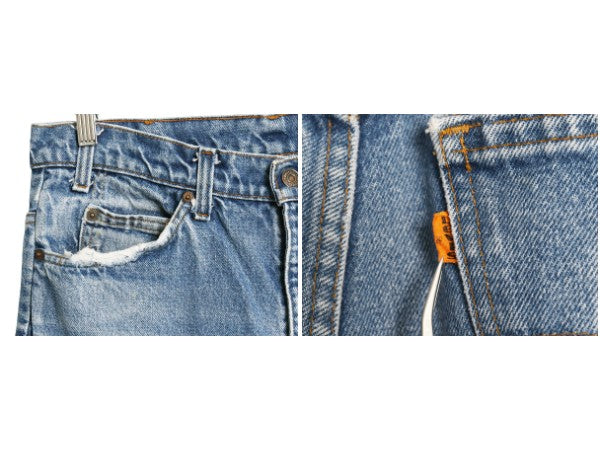 80s USA製 リーバイス ブーツカット デニム パンツ 実寸 34 29 ヴィンテージ フレア ジーンズ ジーパン ヒゲ アタリ ボトムス オレンジタブ