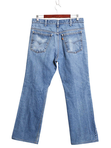 80s USA製 リーバイス ブーツカット デニム パンツ 実寸 34 29 ヴィンテージ フレア ジーンズ ジーパン ヒゲ アタリ ボトムス オレンジタブ