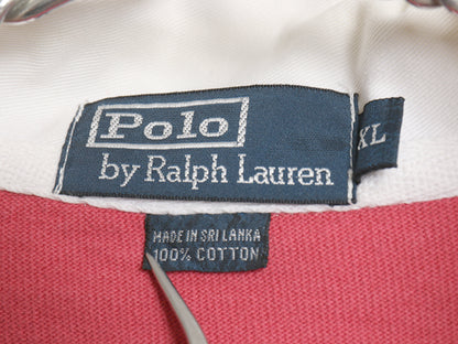 90s ポロ ラルフローレン ボーダー 長袖 ラガーシャツ メンズ XL / 古着 オールド ラグビー 長袖シャツ ポロシャツ 大きいサイズ ツートン