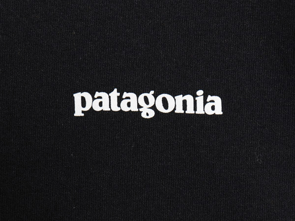 パタゴニア 両面 プリント 長袖 Tシャツ メンズ L 21年製 アウトドア ロンT ロングスリーブ P6 バックプリント ボックスロゴ カットソー 黒