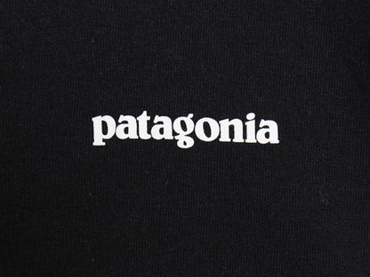 パタゴニア 両面 プリント 長袖 Tシャツ メンズ L 21年製 アウトドア ロンT ロングスリーブ P6 バックプリント ボックスロゴ カットソー 黒