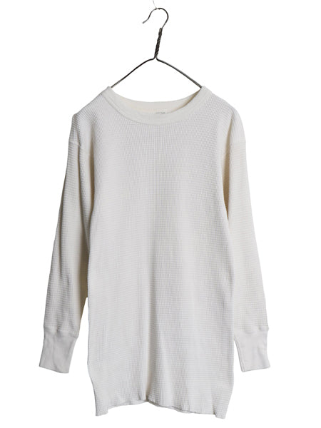 60s USA製 フルーツオブザルーム 長袖 サーマル Tシャツ メンズ L / ヴィンテージ 100％ コットン アンダーシャツ ワッフル ロンT 無地 白