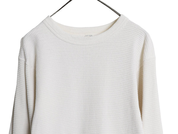 60s USA製 フルーツオブザルーム 長袖 サーマル Tシャツ メンズ L / ヴィンテージ 100％ コットン アンダーシャツ ワッフル ロンT 無地 白
