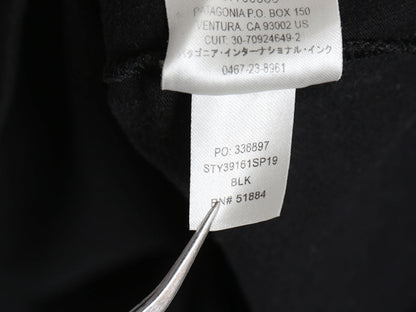 パタゴニア 両面 プリント 長袖 Tシャツ メンズ M 19年製 アウトドア ロンT ロングスリーブ P6 バックプリント ボックスロゴ カットソー 黒