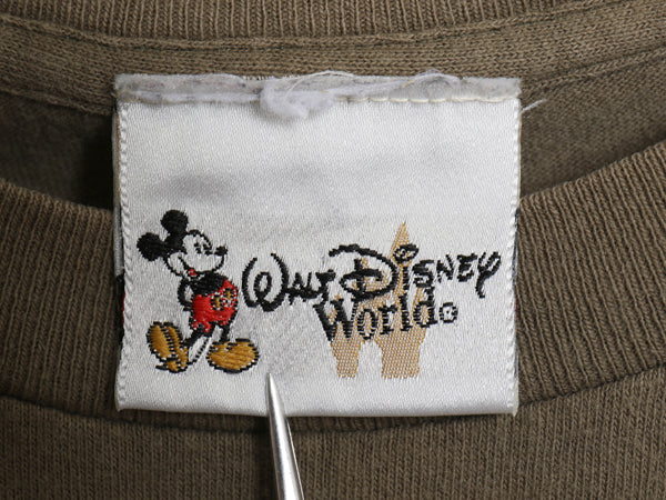 90s ディズニー アニマル キングダム Tシャツ メンズ レディース XL / オールド オフィシャル 恐竜 刺繍 キャラクター カーキ 大きいサイズ