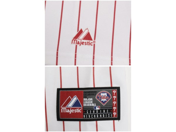 USA製 フィリーズ ベースボール シャツ メンズ XXL / MLB オフィシャル マジェスティック 大リーグ ユニフォーム 重ね着 野球 大きいサイズ