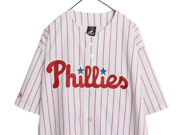 USA製 フィリーズ ベースボール シャツ メンズ XXL / MLB オフィシャル マジェスティック 大リーグ ユニフォーム 重ね着 野球 大きいサイズ