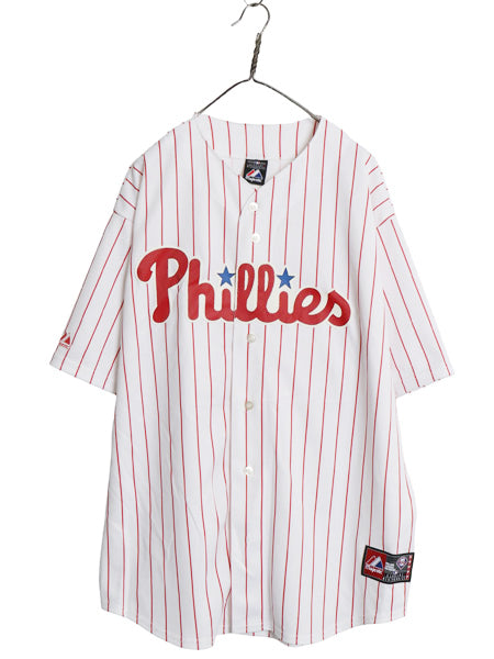 USA製 フィリーズ ベースボール シャツ メンズ XXL / MLB オフィシャル マジェスティック 大リーグ ユニフォーム 重ね着 野球 大きいサイズ