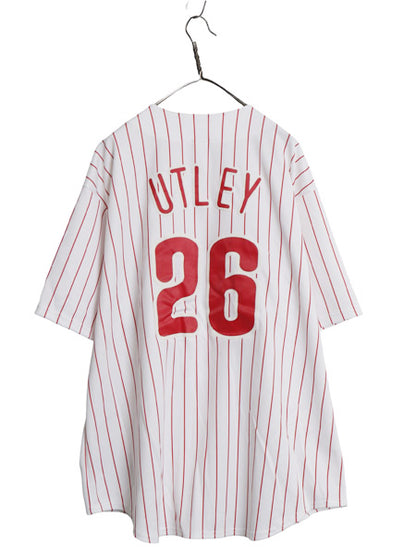 USA製 フィリーズ ベースボール シャツ メンズ XXL / MLB オフィシャル マジェスティック 大リーグ ユニフォーム 重ね着 野球 大きいサイズ