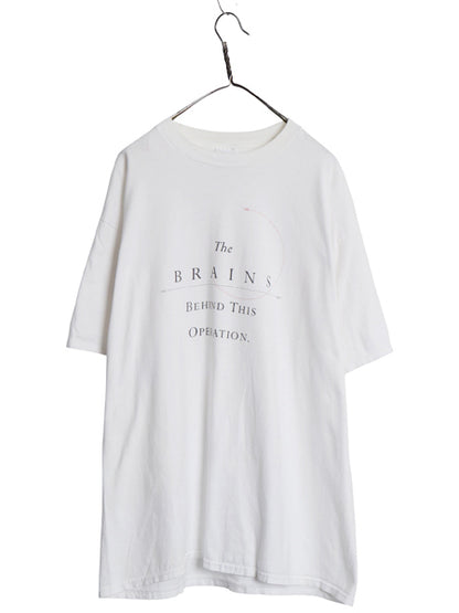 00s ★ COMPAQ ロゴ プリント Tシャツ メンズ XL / オールド 企業物 当時物 コンピューター テック メッセージ グラフィック イラスト 白