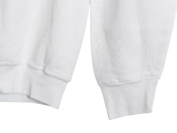 90s 2段 カレッジ プリント スウェット メンズ XXL / オールド トレーナー 裏起毛 クルーネック 大きいサイズ トップス シンプル ホワイト