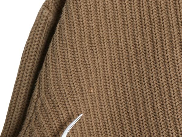 エルエルビーン コットン ニット セーター メンズ XL / 古着 クルーネック リブ編み チャンキー ミドルゲージ 無地 ブラウン 大きいサイズ