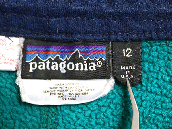 90s USA製 パタゴニア フリース パンツ レディース L メンズ M / オールド 90年製 旧タグ Rマーク アウトドア ポケット付き イージー 無地