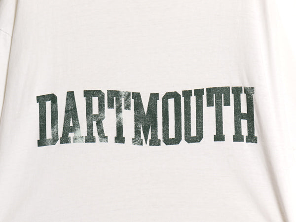 80s USA製 DARTMOUTH カレッジ プリント 半袖 Tシャツ メンズ XL 小さめ L 程 ヴィンテージ シングルステッチ ヘインズ 雰囲気系 ホワイト