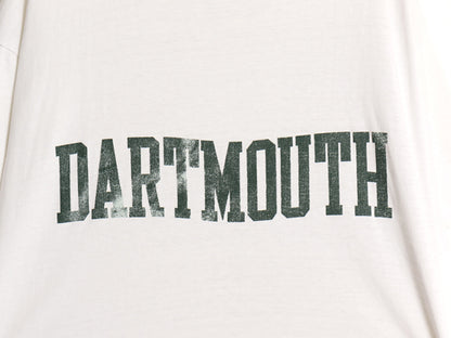 80s USA製 DARTMOUTH カレッジ プリント 半袖 Tシャツ メンズ XL 小さめ L 程 ヴィンテージ シングルステッチ ヘインズ 雰囲気系 ホワイト