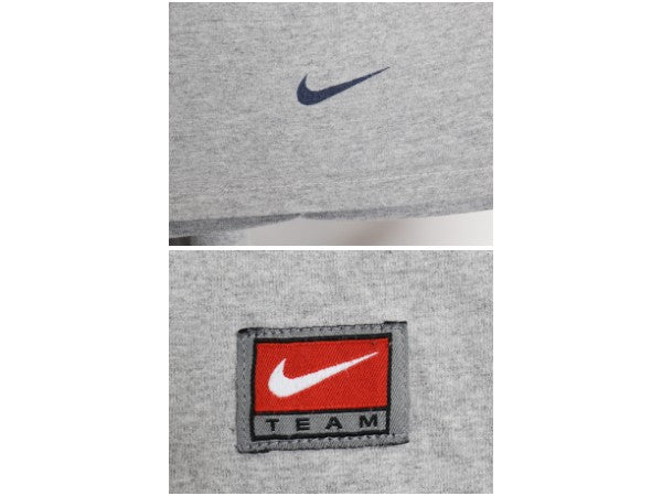 90s ナイキ ミシガン カレッジ プリント Tシャツ メンズ XL オールド スウッシュ ヘビーウェイト カットソー シンプル 大きいサイズ 灰 Y2K