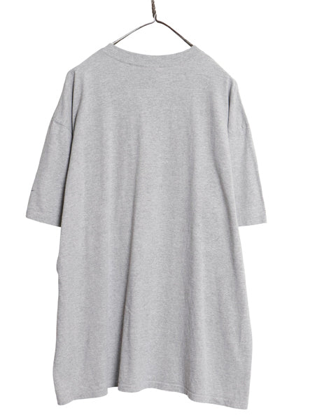 90s ナイキ ミシガン カレッジ プリント Tシャツ メンズ XL オールド スウッシュ ヘビーウェイト カットソー シンプル 大きいサイズ 灰 Y2K