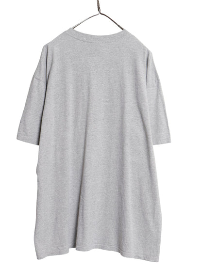 90s ナイキ ミシガン カレッジ プリント Tシャツ メンズ XL オールド スウッシュ ヘビーウェイト カットソー シンプル 大きいサイズ 灰 Y2K