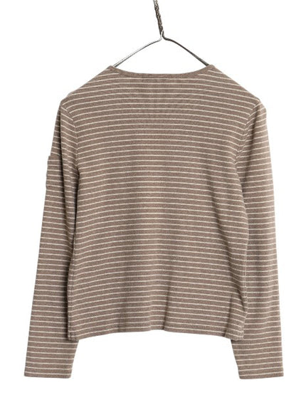 00s ローレン ラルフローレン ボーダー 長袖 Tシャツ レディース M / オールド ロンT コットン ストレッチ リブ編み カットソー ショート丈