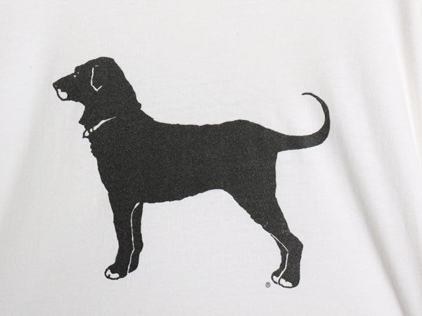 90s USA製 The Black Dog ドッグ イラスト プリント Tシャツ メンズ レディース L / オールド アニマル キャラクター シングルステッチ 白