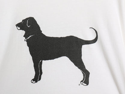 90s USA製 The Black Dog ドッグ イラスト プリント Tシャツ メンズ レディース L / オールド アニマル キャラクター シングルステッチ 白