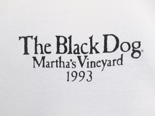 90s USA製 The Black Dog ドッグ イラスト プリント Tシャツ メンズ レディース L / オールド アニマル キャラクター シングルステッチ 白