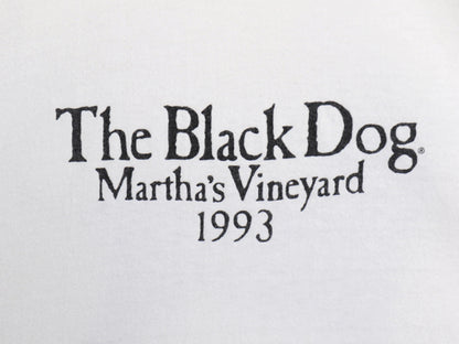 90s USA製 The Black Dog ドッグ イラスト プリント Tシャツ メンズ レディース L / オールド アニマル キャラクター シングルステッチ 白