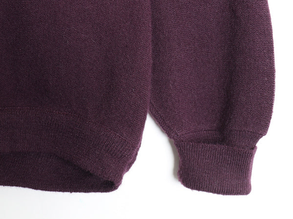 70s USA製 ラコステ Vネック アクリル ニット セーター メンズ レディース M / 古着 ヴィンテージ ワンポイント ワニ 刺繍 無地 パープル