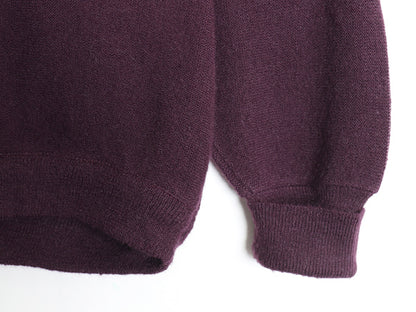 70s USA製 ラコステ Vネック アクリル ニット セーター メンズ レディース M / 古着 ヴィンテージ ワンポイント ワニ 刺繍 無地 パープル