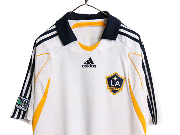 00s アディダス ロサンゼルス ギャラクシー ベッカム サッカー ユニフォーム メンズ M / 正規品 MLS 2007 オフィシャル 当時物 ホーム 白