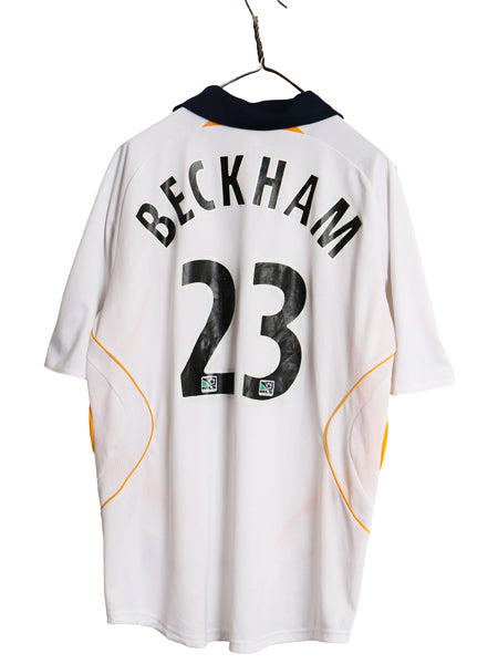 00s アディダス ロサンゼルス ギャラクシー ベッカム サッカー ユニフォーム メンズ M / 正規品 MLS 2007 オフィシャル 当時物 ホーム 白