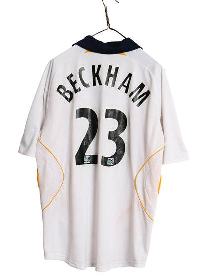 00s アディダス ロサンゼルス ギャラクシー ベッカム サッカー ユニフォーム メンズ M / 正規品 MLS 2007 オフィシャル 当時物 ホーム 白
