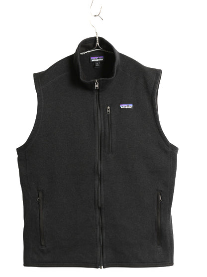 パタゴニア ベターセーター ベスト メンズ XL / 20年製 フリース セーター 前開き フルジップ 重ね着 ワンポイント 大きいサイズ ブラック