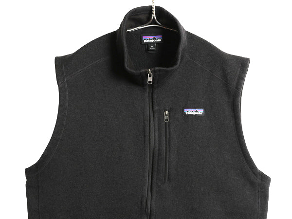 パタゴニア ベターセーター ベスト メンズ XL / 20年製 フリース セーター 前開き フルジップ 重ね着 ワンポイント 大きいサイズ ブラック