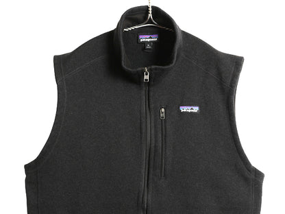 パタゴニア ベターセーター ベスト メンズ XL / 20年製 フリース セーター 前開き フルジップ 重ね着 ワンポイント 大きいサイズ ブラック