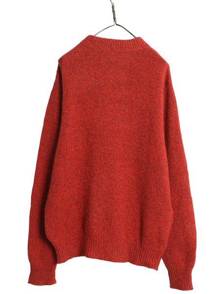 80s USA製 エルエルビーン ニット セーター メンズ L / 古着 ヴィンテージ アウトドア ウール 長袖ニット クルーネック 無地 ミドルゲージ