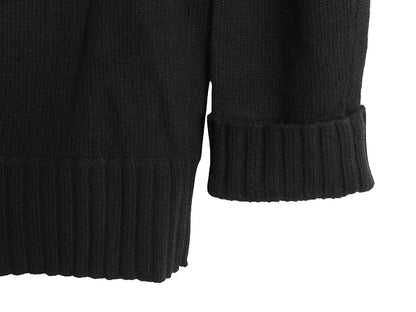 90s ローレン ラルフローレン ロールネック ニット セーター レディース 2XL オールド メリノ ウール カシミヤ ハイネック 大きいサイズ 黒