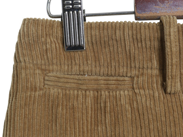 ラルフローレン 太畝 コーデュロイ タイト スカート レディース S ポロ コットン ノータック ひざ丈 無地 きれいめ シンプル カジュアル 茶