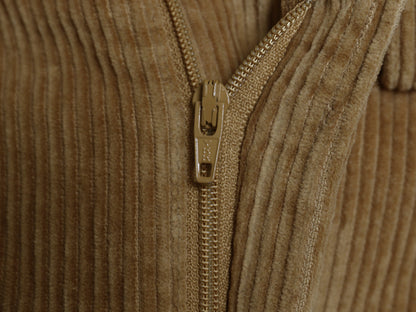 ラルフローレン 太畝 コーデュロイ タイト スカート レディース S ポロ コットン ノータック ひざ丈 無地 きれいめ シンプル カジュアル 茶