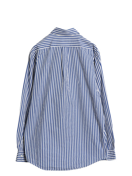 USA製 ブルックスブラザーズ ストライプ 長袖 ボタンダウン シャツ メンズ L / 長袖シャツ コットン カジュアル ワイシャツ ツートン 青 白