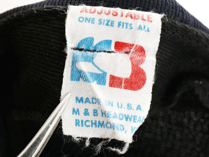 デッドストック 80s USA製 FBI 刺繍 ベースボール キャップ フリーサイズ / 未使用 ヴィンテージ トラッカー ハット シンプル 6パネル 濃紺