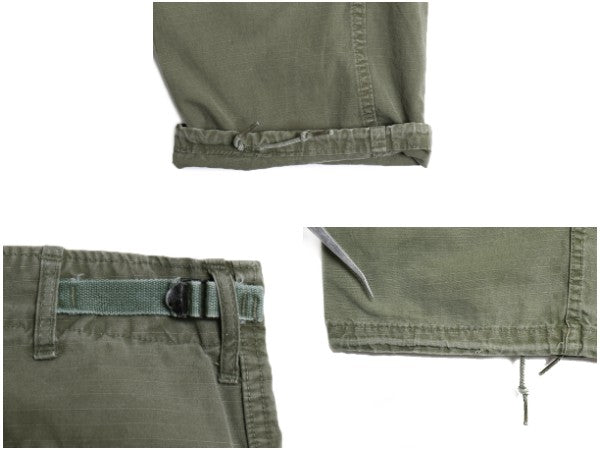 60s ★ 米軍実物 US ARMY 5th ジャングルファティーグ カーゴ パンツ XSMALL SHORT / 69年製 ヴィンテージ ミリタリー リップストップ 4th