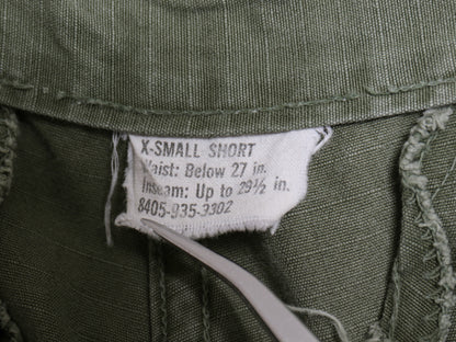 60s ★ 米軍実物 US ARMY 5th ジャングルファティーグ カーゴ パンツ XSMALL SHORT / 69年製 ヴィンテージ ミリタリー リップストップ 4th