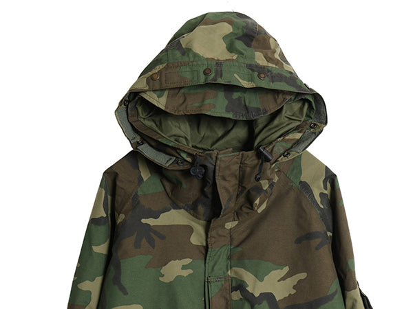 90s 米軍実物 US ARMY ECWCS ゴアテックス ウッドランドカモ 迷彩 ミリタリー ジャケット LARGE REGULAR / 1st GEN 軍物 ミリタリー マンパ