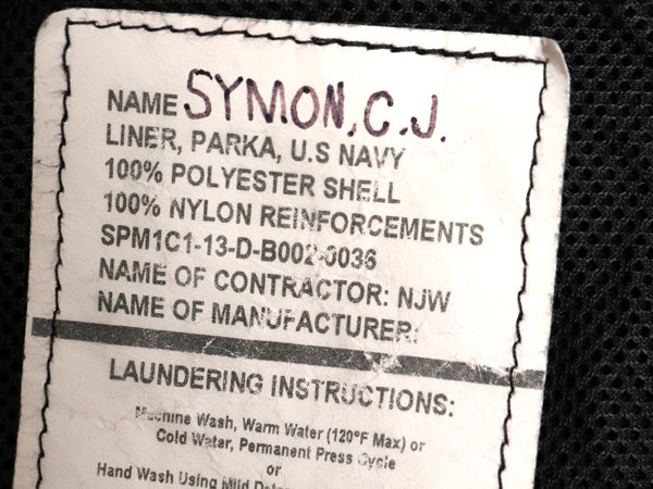 米軍実物 US NAVY ECWCS GEN2 フルジップ フリース ライナー ジャケット SMALL LONG 古着 13年製 ミリタリー USN 軍物 海軍 ジャンパー 黒