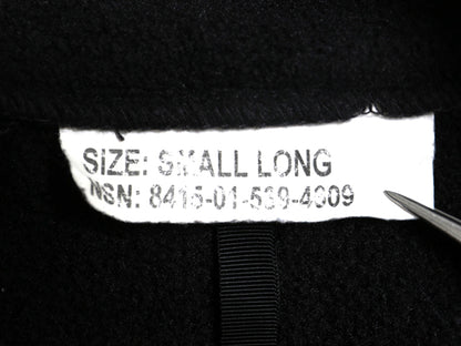 米軍実物 US NAVY ECWCS GEN2 フルジップ フリース ライナー ジャケット SMALL LONG 古着 13年製 ミリタリー USN 軍物 海軍 ジャンパー 黒