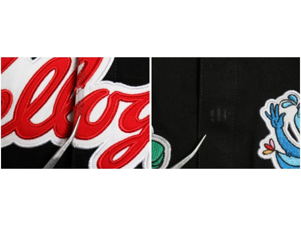 00s ジェフハミルトン コットン レーシング ジャケット メンズ L 古着 オールド NASCAR ケロッグ アディダス 企業 当時物 キャラクター 黒