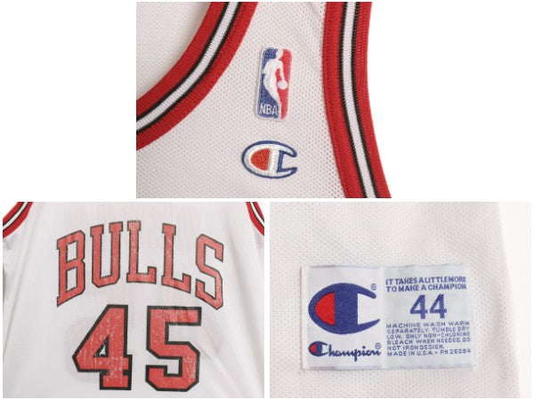 90s USA製 ブルズ メッシュ タンクトップ メンズ XL 程/ 古着 オールド NBA オフィシャル チャンピオン マイケル ジョーダン 大きいサイズ